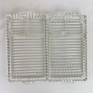 Hazel Atlas Clear Glass Snack Plate (set of 2)
